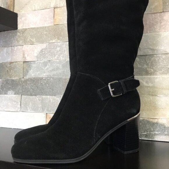 Bandolino Ollia Tall Suede Block Heel Boot - Picture 3 of 11